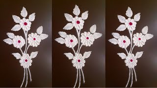 Easy Rangoli Designs With Tools | Easy Rangoli Kolam | Rangoli Flower With Trick | Simple Flower