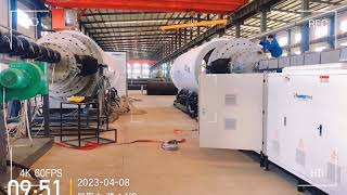 On-site footage: Installation and commissioning of Huashida's PE jacket pipe production line