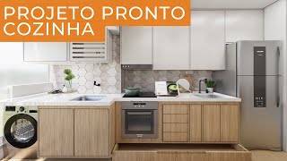 Tour cozinha integrada com sala│Madrid│117 AC