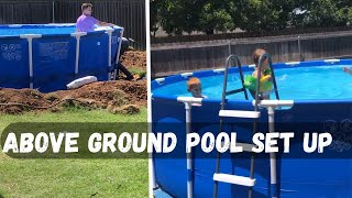 Intex above ground pool set up (18'x48") | Timelapse