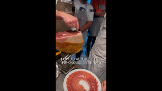 ¿Cómo colocamos la punta del jamón de manera armónica en el plato? 🐽🔪