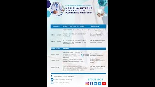 CONFERENCIA MIERCOLES 16 DE JUNIO Congreso de Medicina Interna y manejo del paciente crítico 2021