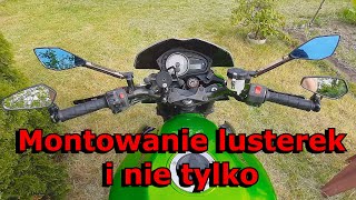 Montaż Interkomu i LUSTEREK na końcówki kierownicy | MotoVlog 57