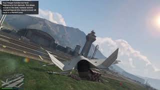 Funny no landing gear cutscene hangar glitch w/ F-160 Raiju VTOL Stealth jet GTAV Grand Theft Auto V