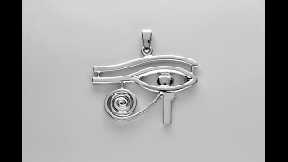 Silver Eye of Horus Pendant - Hand Made Jewellery