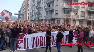 partenza del corteo da via Filadelfia... tanti tantissimi tifosi ..