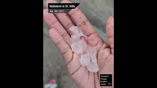 Severe thunderstorms brought hail to parts of Northern St. Kitts on Thursday morning.