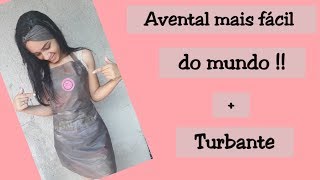 Como fazer avental e turbante de TNT / SEM COSTURA !