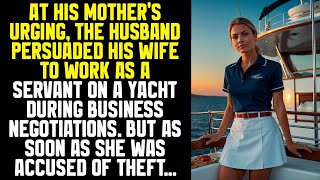 At his mother's urging, the husband persuaded his wife to work as a servant on a yacht during