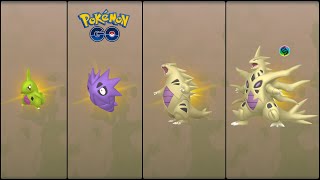 Pokemon Go: Evolving Shiny Larvitar into Pupitar & Tyranitar (Shiny Tyranitar MegaEvolution)