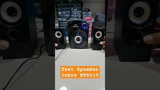 TEST SUARA SPEAKER BLUETOOTH INBOX BTS 210 #speakermurah #speakerbluetoothterbaik