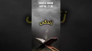 Surah Al Anaam / Ayat No : 27 - 30 / Only Urdu Translation / #ytshorts #ytshortsvideo #yt /