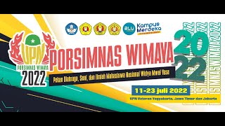 🔴 LIVE |  PORSIMNAS WIMAYA 2022