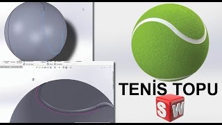 1- Tenis Topu Tasarımı - Solidworks 2017