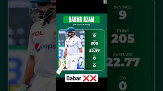 Babar Azam worst form in 2023 ❌❌ #babarazam #cricket #testcricket #trending