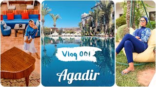 Vlog 🇲🇦 séjour agadir ،تفاصيل السفر الفندق ،رخصة التنقل  room tour ,