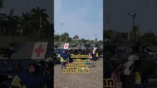 Kendaraan Militer di Monas, Jelang Peringatan HUT ke-79 TNI