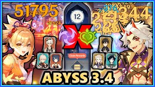 BEATING ABYSS with NO DENDRO & ELECTRO. Mono Pyro Yoimiya & Itto.