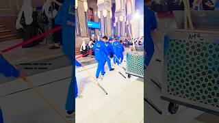 Cleaning🧹The Floor of Masjid al Haram 🕋💫 #shortvideo #short #shortsfeed