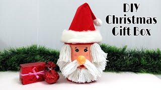 DIY Santa Gift Box Making Idea | Best Out Of Waste Christmas Craft Idea | Christmas Santa Claus