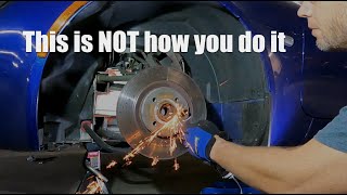 Changing brake rotors is usually easy, but not this time