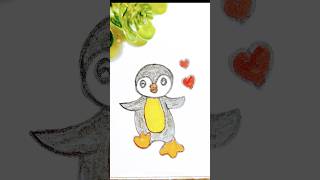 Easy duck drawing for kids #short #shorts #trending #ytshorts #art #kitten #cuteecats #pencilart