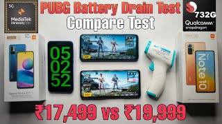 Redmi Note 10T 5G vs Redmi Note 10 Pro Max Pubg Battery Drain Test 100-0% 🔥 Dimensity 700 vs SD 732G