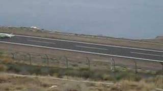 A Binter Canarias taking off from La Gomera Airport