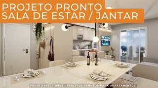 Sala estar e jantar planejado│Coimbra│111S