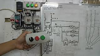 dual function Wye delta connection using remote control and stop start push button