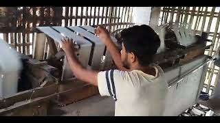 Manual Reeling process of Raw silk from Mulberry cocoon. 100% pure silk yarn for silk fabric making