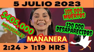 💩🐣 Conferencia de prensa matutina *Miércoles 5 de Julio 2023* Presidente AMLO de 2:24 a 1:19.