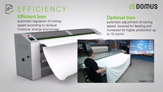 New flatwork ironers by Domus | Efficient and optimal iron | www.domuslaundry.com