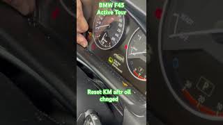 Oil change KM resetting-Short press-changed menu,Long Press-reset fr BMW f45 series by Sunrise Auto.