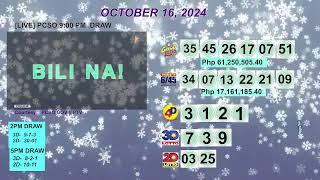 [LIVE] PCSO 9:00 PM DRAW - OCTOBER 16, 2024 LOTTO RESULTS