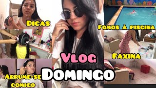 Domingo de faxina😮‍💨Arrume-se comigo/fomos à piscina #rotinadodia#domingo #vlog#dicas#donadecasa