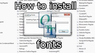 How to install fonts