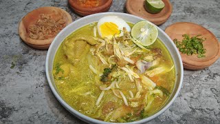 RESEP SOTO AYAM KAMPUNG | Spesial, Enak dan Seger Banget