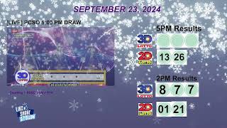 [LIVE] PCSO 5:00 PM DRAW - SEPTEMBER 23, 2024 LOTTO RESULTS