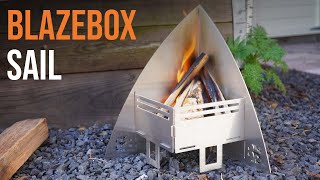 BlazeBox Sail | Steckbare Feuerschale aus Edelstahl