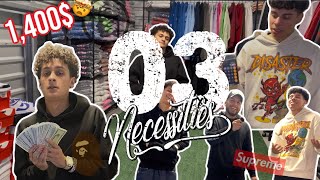 CASHES OUT 1400$ 🤯 ON HYPE MERCH - TROPHY KIDD - SHOPPIN AT 03 Necessities | CAPSUL Shopping VLOG #1