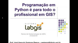 Webinar: Programação em Python é para todo o profissional de GIS?