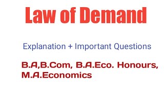 Theory Of Demand