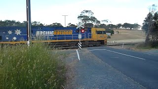 Freight train with 2 NR's and a G near Mt Barker Junction 24/11/19