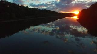 DJI Phantom3 Pro: Sunset over the water