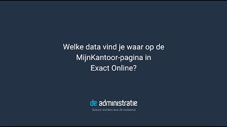 How to: hoe werkt de MijnKantoor-pagina?