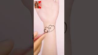 Two heart mehndi tattoo| #easymehndi #mehndi