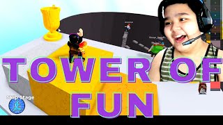 A NEWBIE ON THE THRONE in the TOWER OF FUN ROBLOX Parkour Obby Game