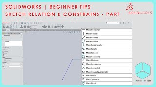 SKETCH RELATION & CONSTRAINS - PART | SOLIDWORKS TUTORIAL | BEGINNER TIPS | ORIGIN SYSTEM | CAD.