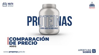 Comparación de Precios - Adquisición de proteinas y complementos nutricionales para adultos mayores